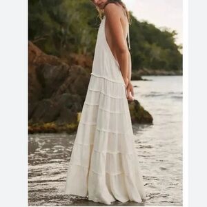 Free People Ivory Layered Maxi Dress
